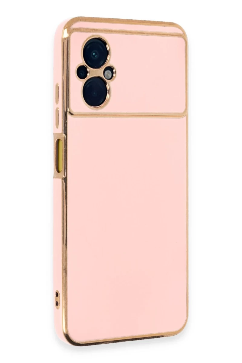Xiaomi Poco M5 Uyumlu Kılıf Volet Silikon - Pembe