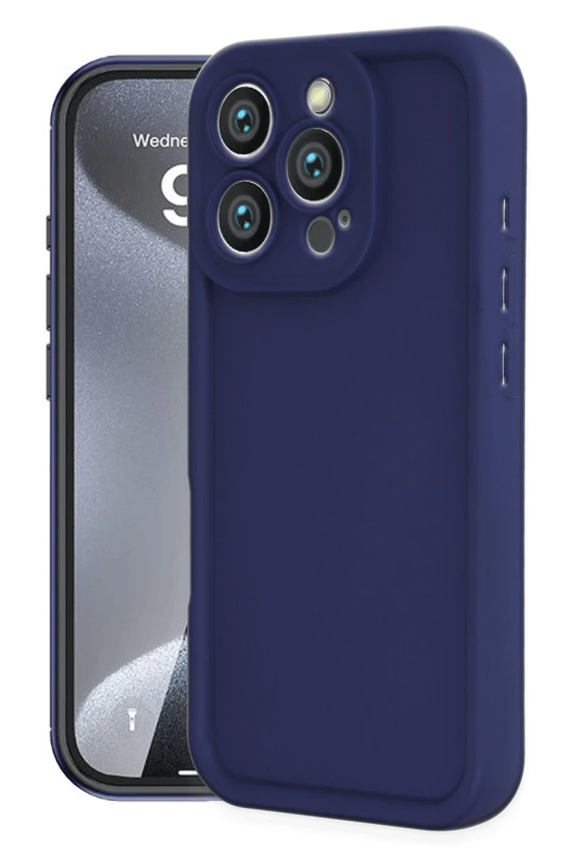 Apple iPhone 16 Pro Max Uyumlu Kılıf Viera Silikon - Lacivert
