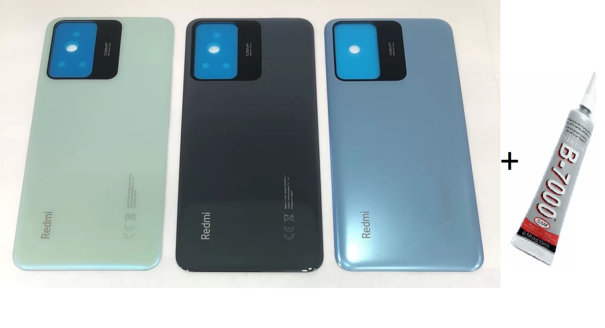 REDMİ NOTE 12S Uyumlu Arka Batarya Pil Kapağı SİYAH (B700