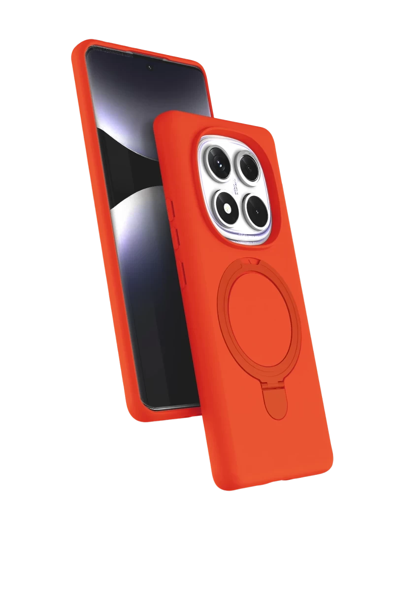 Xiaomi Redmi Note 14 Pro 4G Uyumlu Regal Magsafe Standlı Kapak - Turuncu