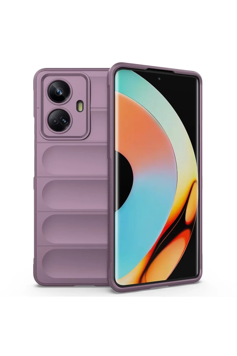 Realme 10 Pro 5G Uyumlu Kılıf Optimum Silikon - Mor