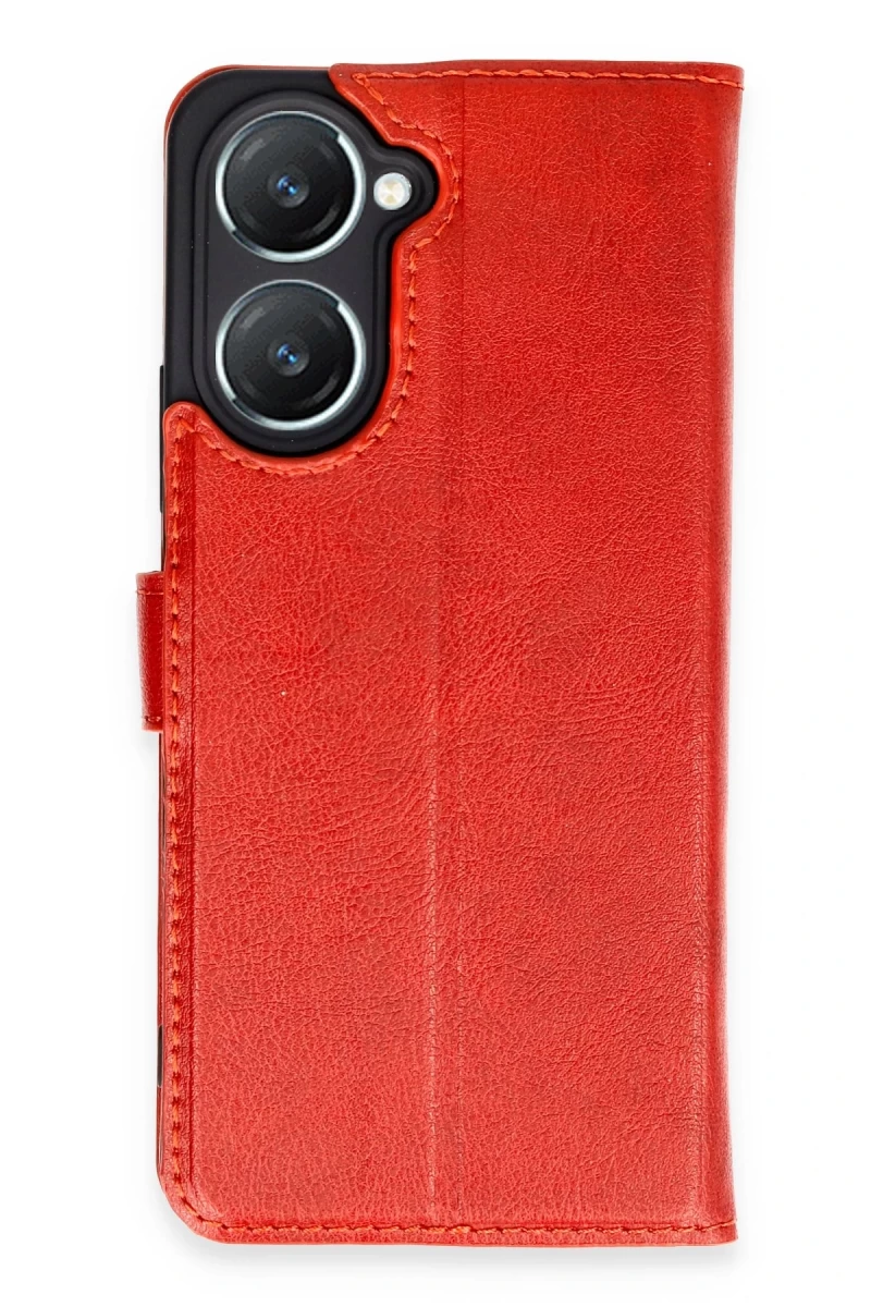 Vivo Y18 Uyumlu Kılıf Trend S Plus Kapaklı Kılıf - Kırmızı