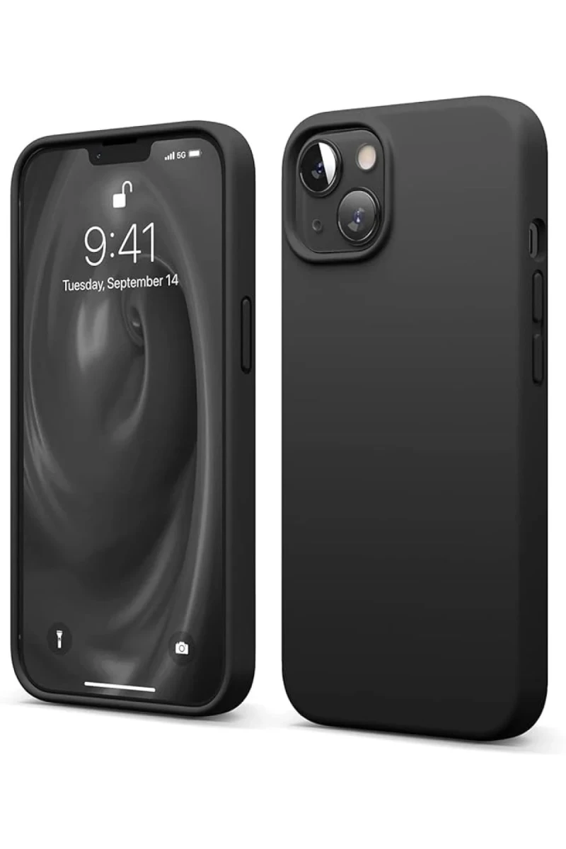 Apple iPhone 14 Uyumlu Kılıf First Silikon - Siyah
