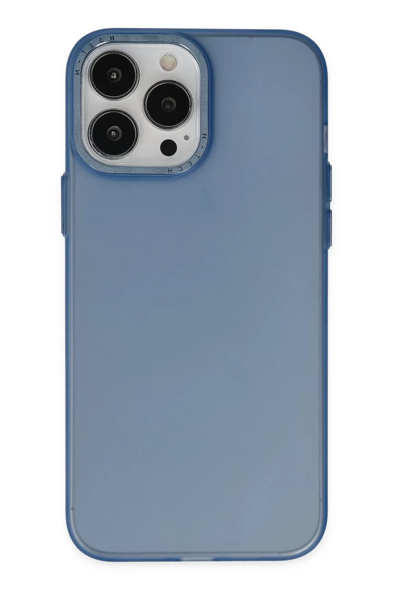 Apple iPhone 14 Pro Uyumlu Kılıf Modos Metal Kapak - Lacivert