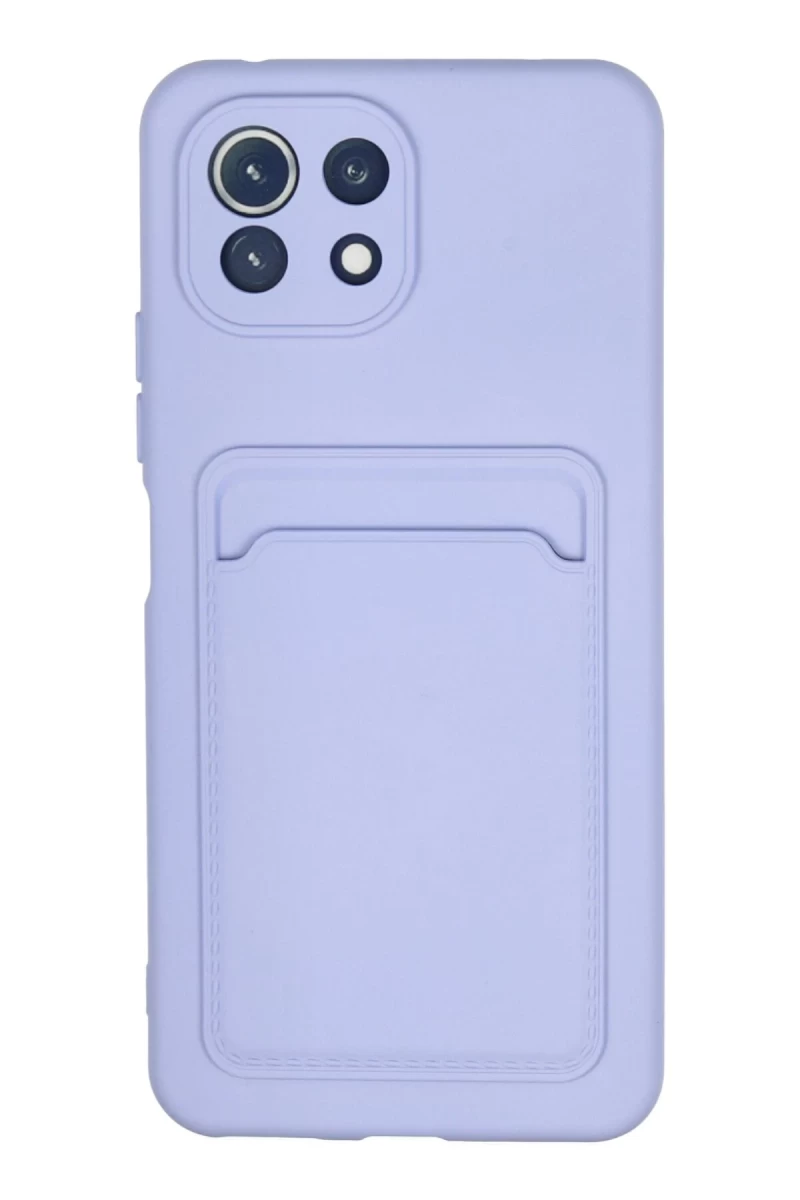 Xiaomi Mi 11 Uyumlu Kılıf Kelvin Kartvizitli Silikon - Lila