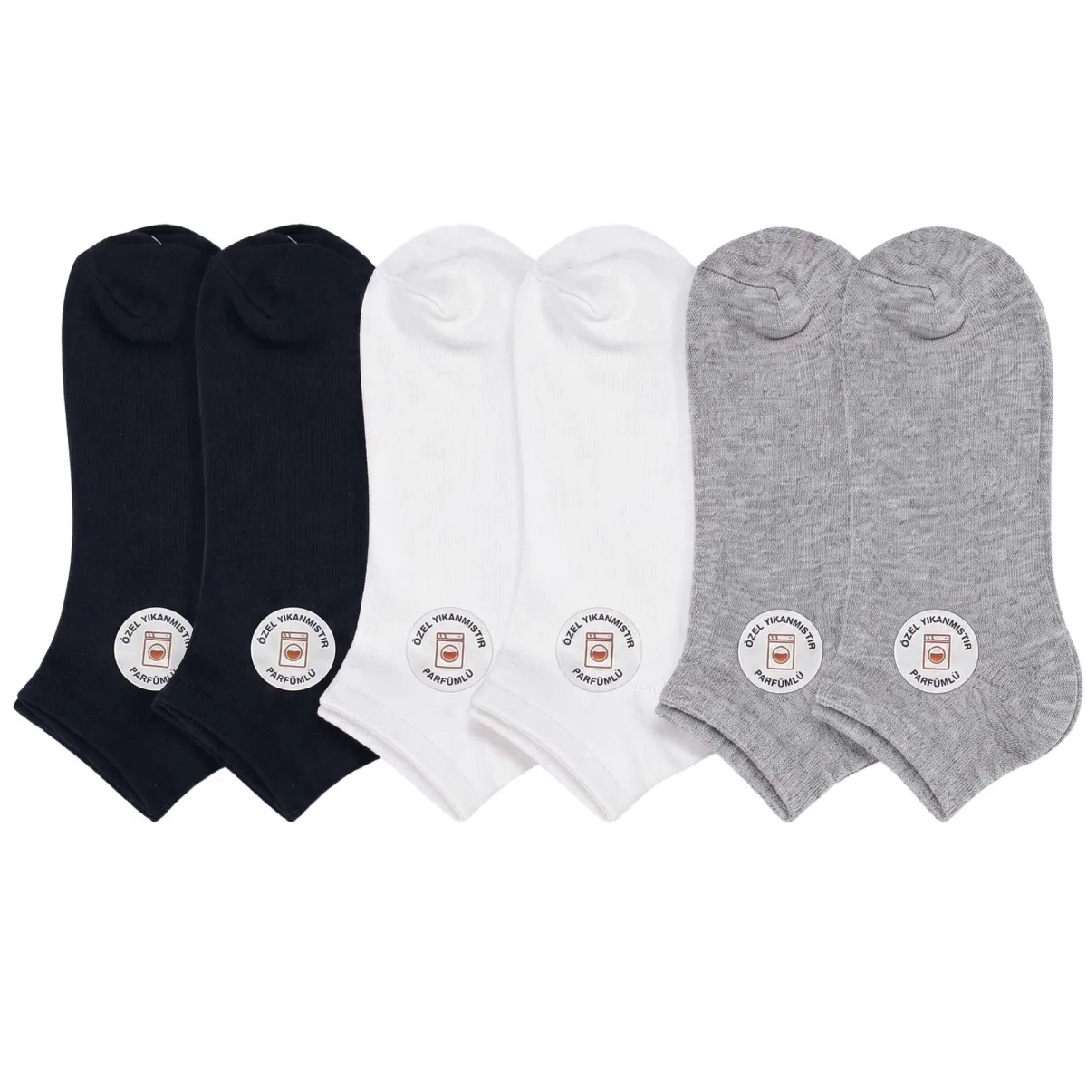 Unisex Kısa Konç 6'lı Patik Çorap, %85 Pamuklu Geri Dönüştürülmüş İplik, Parfümlü İnce Dikişli, Günlük Spor Çorabı · BEDEN: 36-40 · RENK: Çok Renkli 6 lı