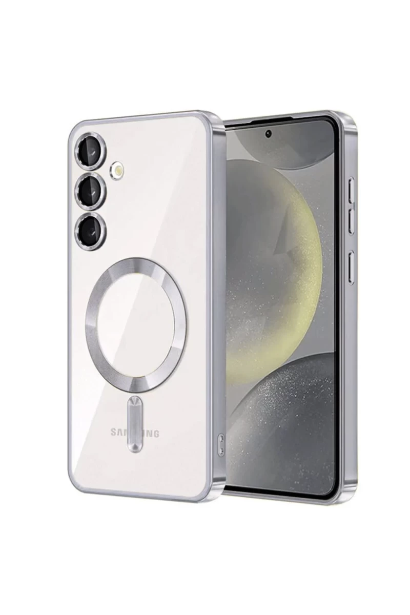 Samsung Galaxy S23 Plus Uyumlu Kılıf Kross Magneticsafe Kapak - Gümüş