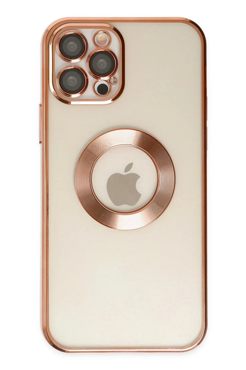 Apple iPhone 12 Pro Uyumlu Kılıf Slot Silikon - Rose Gold