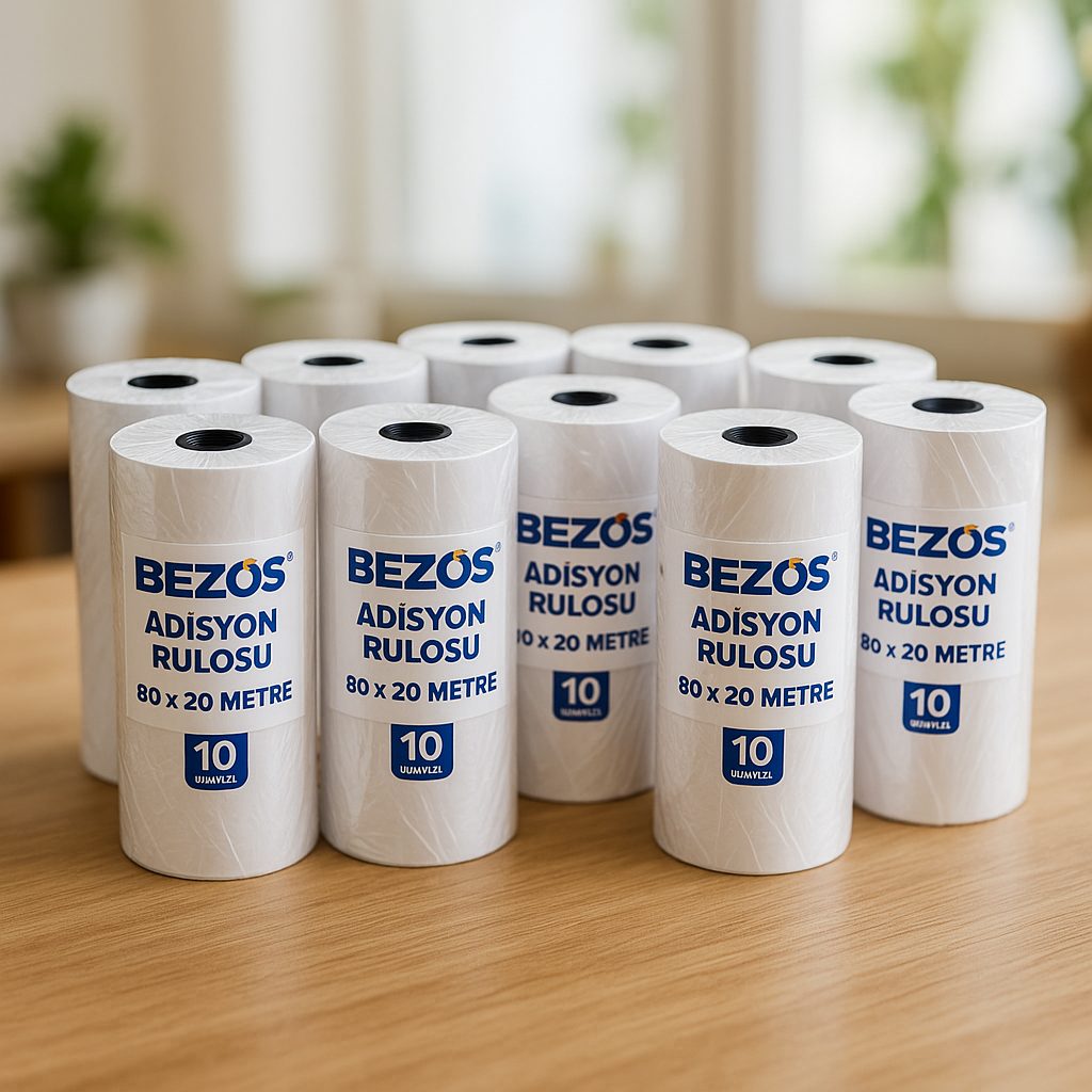 BEZOS 80x20 Termal Adisyon Rulosu 5 Paket 50 Adet