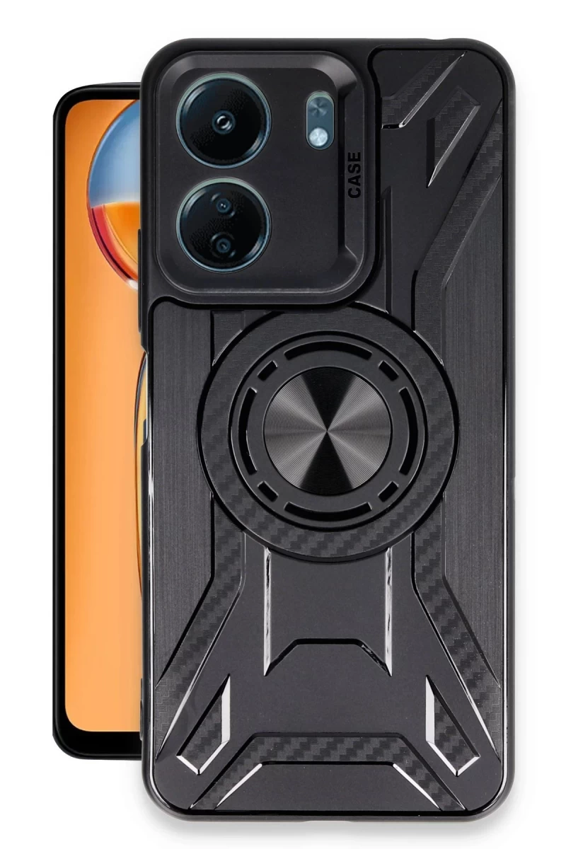 Xiaomi Redmi 13C Uyumlu Kılıf Lincoln Silikon - Siyah