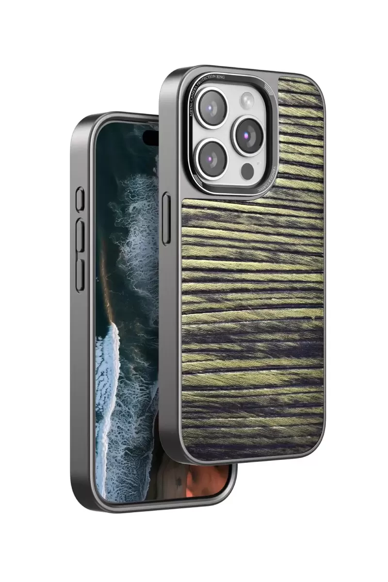 Venco Apple iPhone 14 Pro Max Uyumlu Wave Kapak - Koyu Kahve