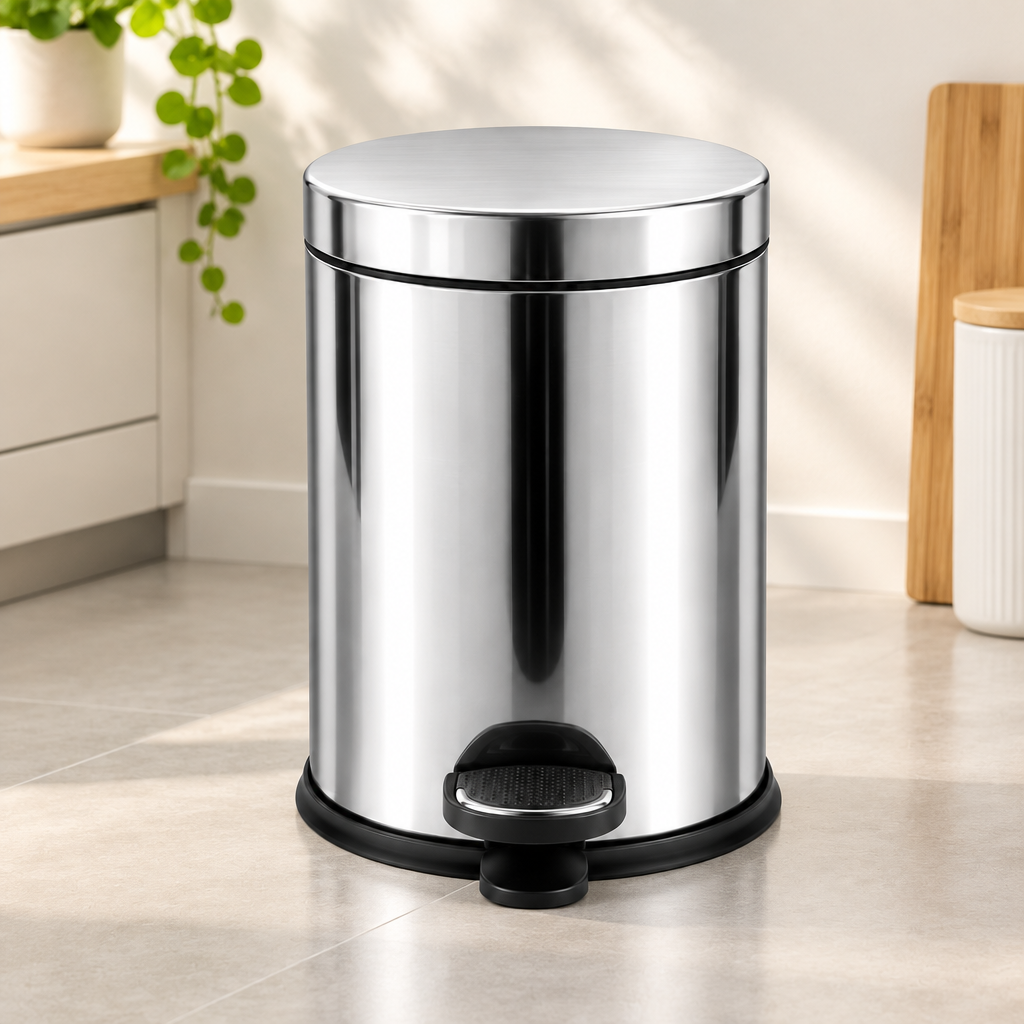 5 L Metal Pedallı Çöp Kovası