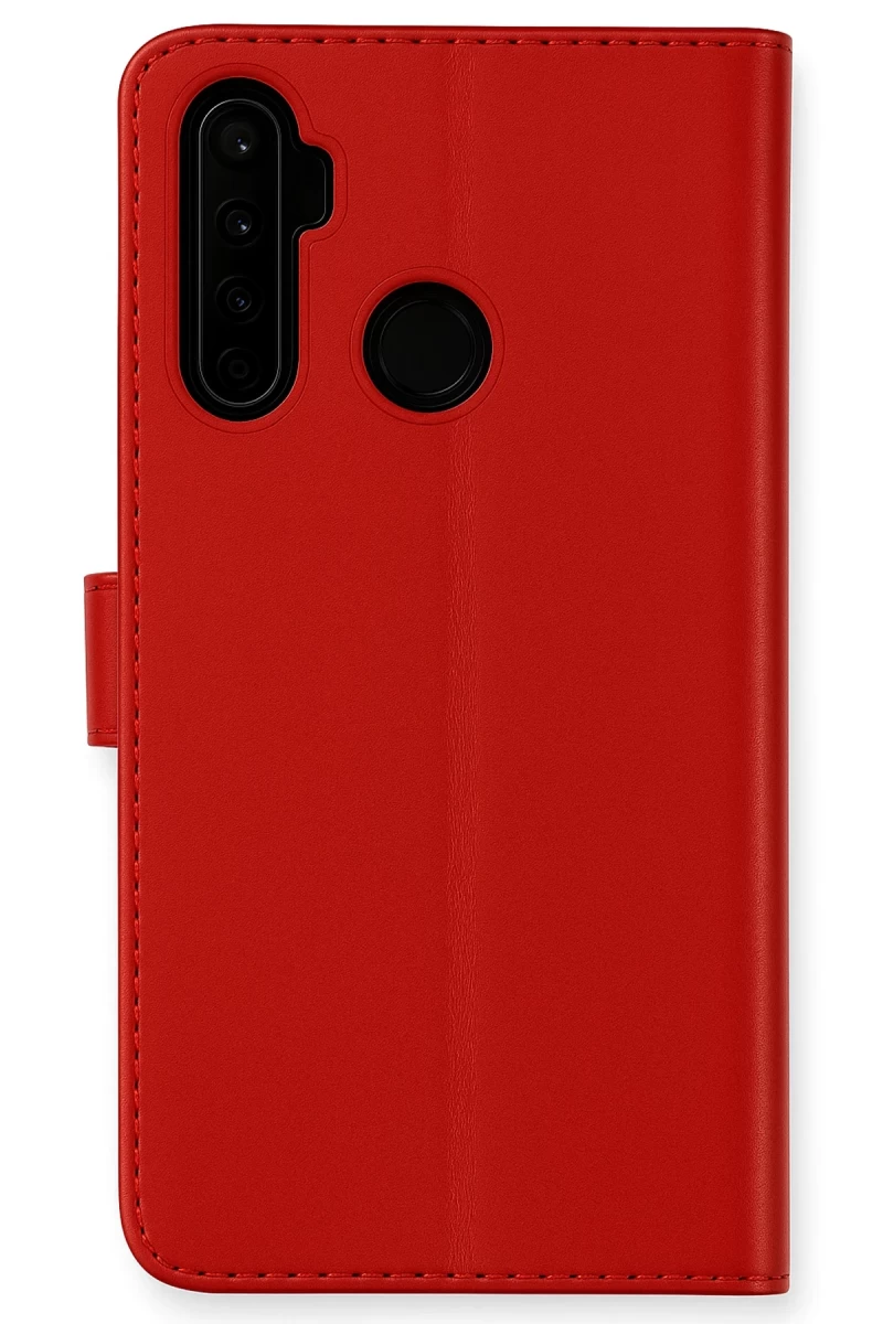 Realme 6i Uyumlu Kılıf Trend S Plus Kapaklı Kılıf - Kırmızı