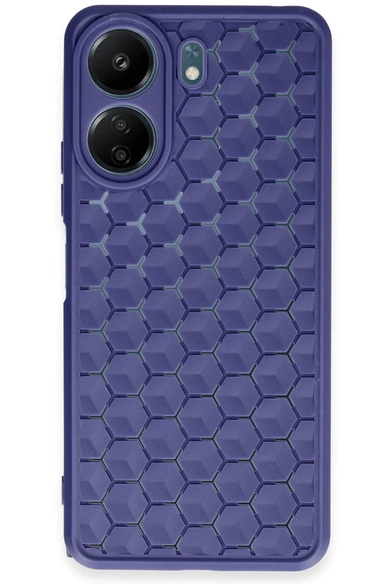 Xiaomi Redmi 13C Uyumlu Kılıf Petek Silikon Kapak - Lacivert