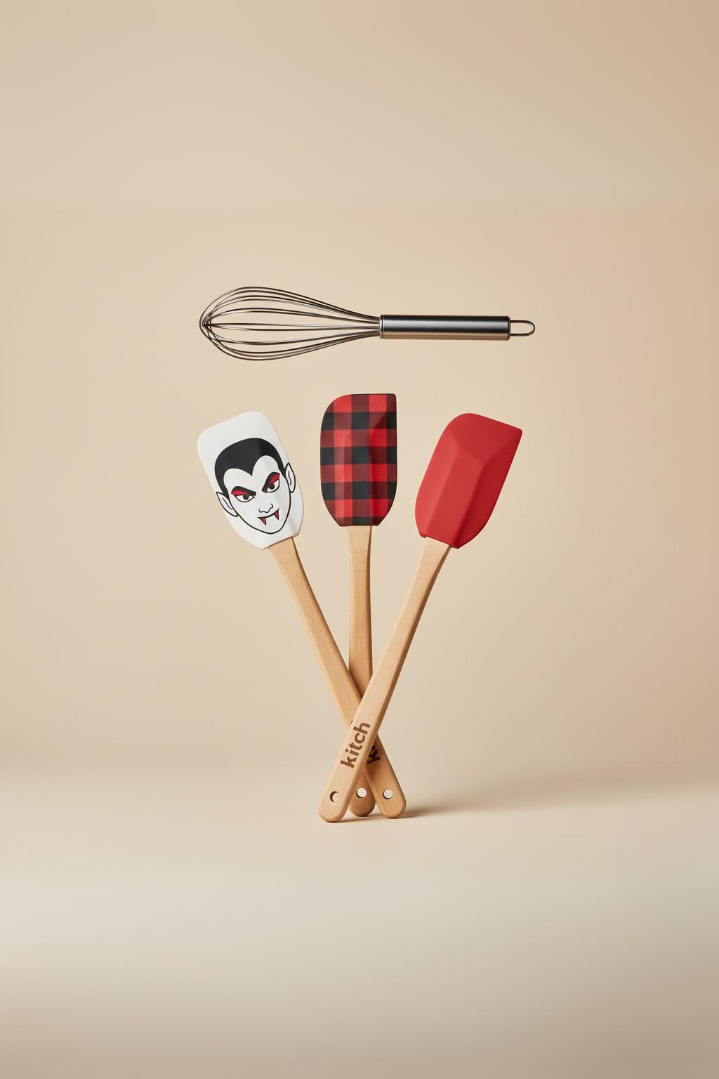 4?lü Silikon Spatula ve Çırpıcı Seti Karışık Renk