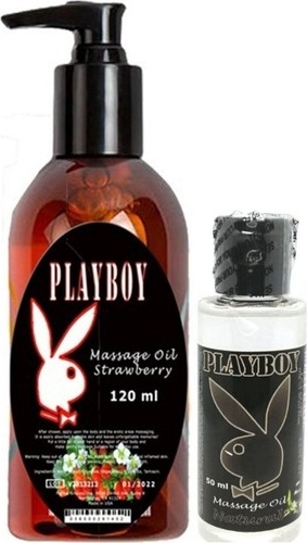 Playboy Aromaterapi Çilek Massage Oil 120 ml + Natural Aromalı Massage Vücut Masaj Yağı 50 ml