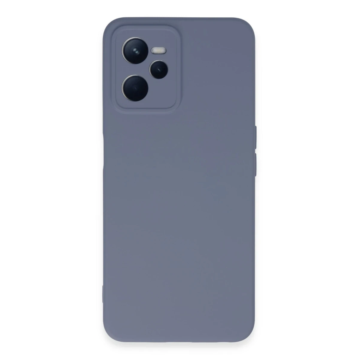 Realme C35 Kılıf Nano içi Kadife Silikon - Gri