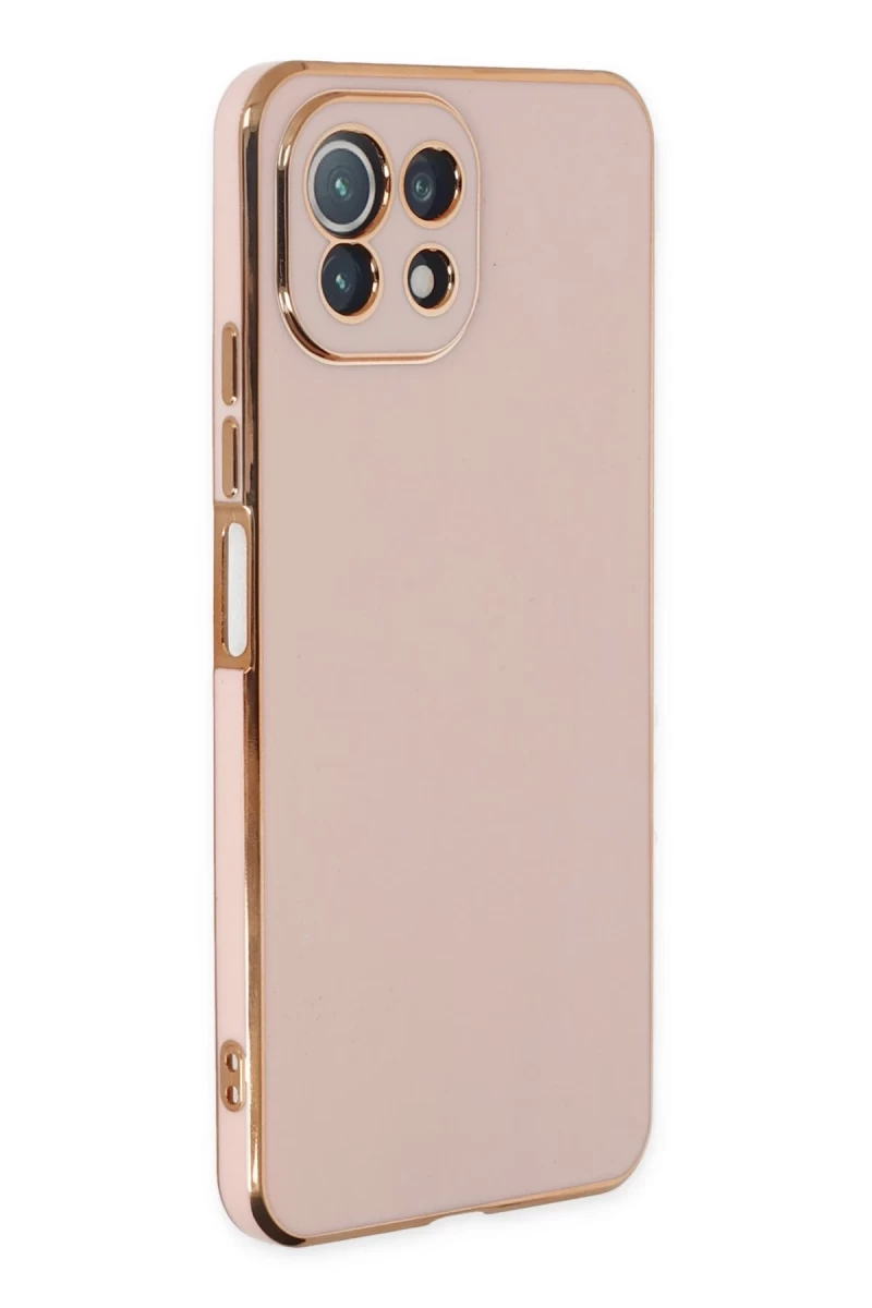 Xiaomi Mİ 11 Lite Uyumlu Kılıf Volet Silikon - Pembe