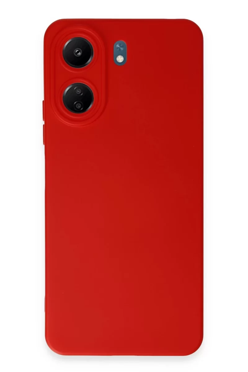 Xiaomi Redmi 13C Uyumlu Kılıf Nano içi Kadife Silikon - Kırmızı