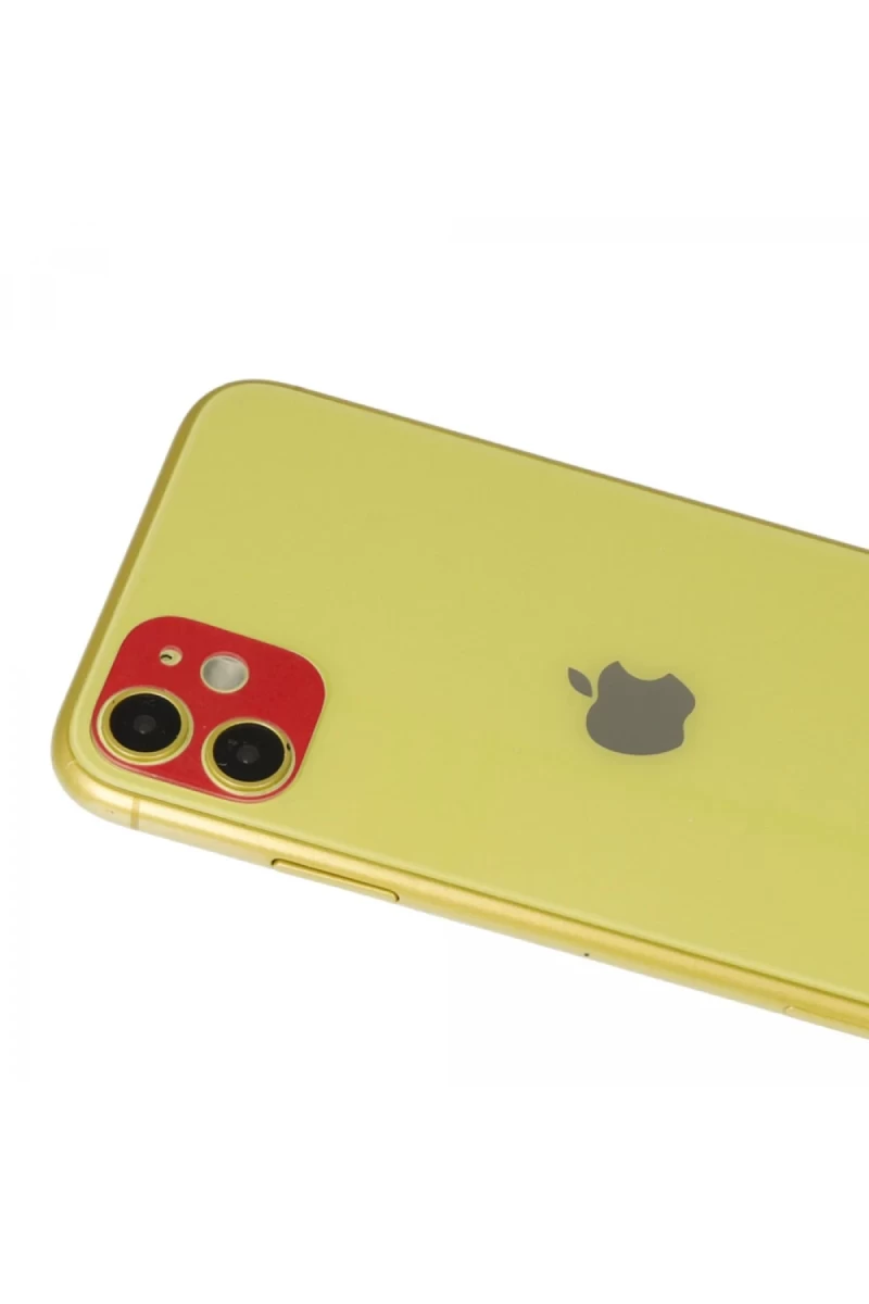 Apple iPhone 11 Uyumlu Rainbow Kamera Lens Koruma Cam - Kırmızı