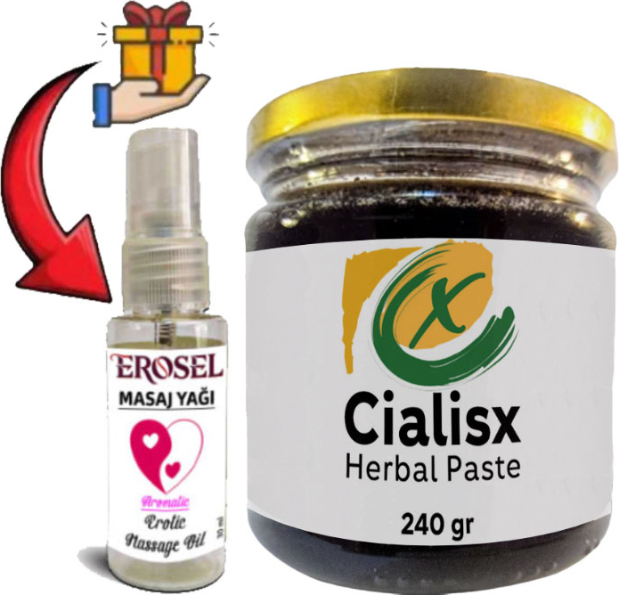 Helsol Ci.a.lisx Macun 240 gr Erkeklerin Performanslarına Özel + Erosel Erotikmasaj Yağı Hediye