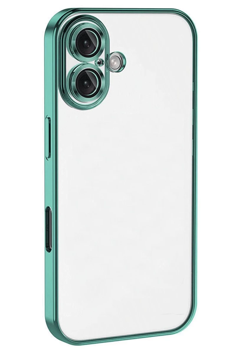 Apple iPhone 16 Uyumlu Kılıf Lensli Silikon - Turkuaz