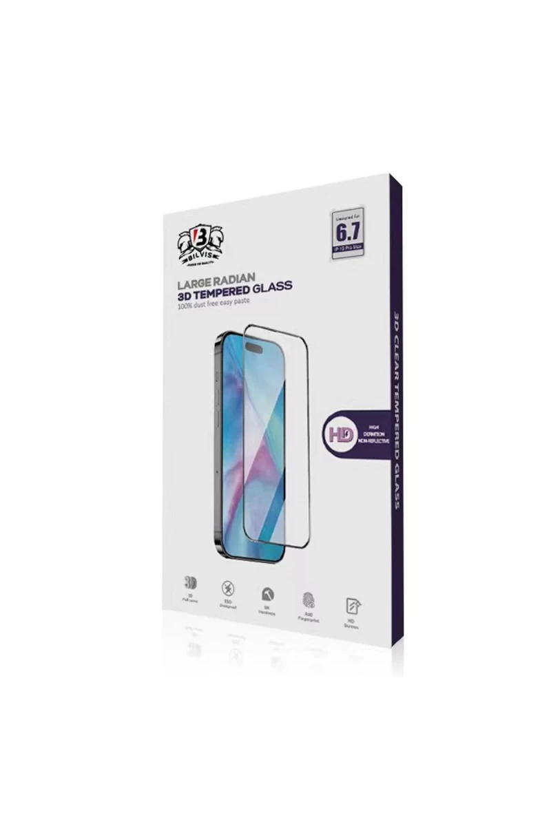 Apple iPhone 15 Pro Max Uyumlu Bilvis 0.18mm Plus Cam Ekran Koruyucu