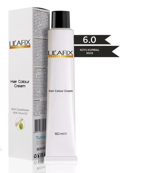 Lilafix Krem Profesyonel Tüp Saç Boyası 60ml - 6.0 Koyu Kumral