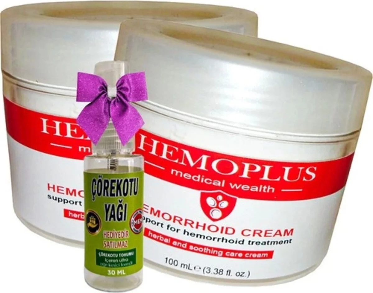 Süper Hemoplus Bakım Kremi 100 ml x 2 Adet + Çörek Otu Yağı 30 ml