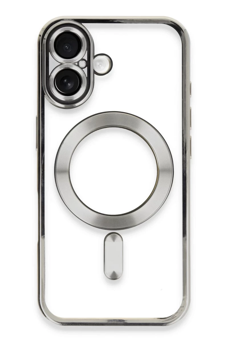 Apple iPhone 16 Plus Uyumlu Kılıf Kross Magneticsafe Kapak - Gümüş