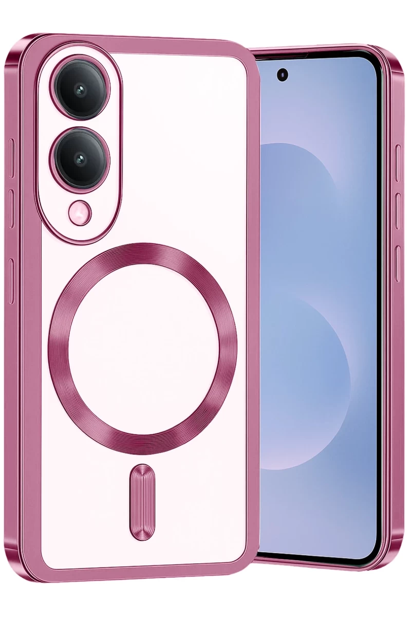 Samsung Galaxy S25 Uyumlu Edge Kross Magneticsafe Kapak - Rose