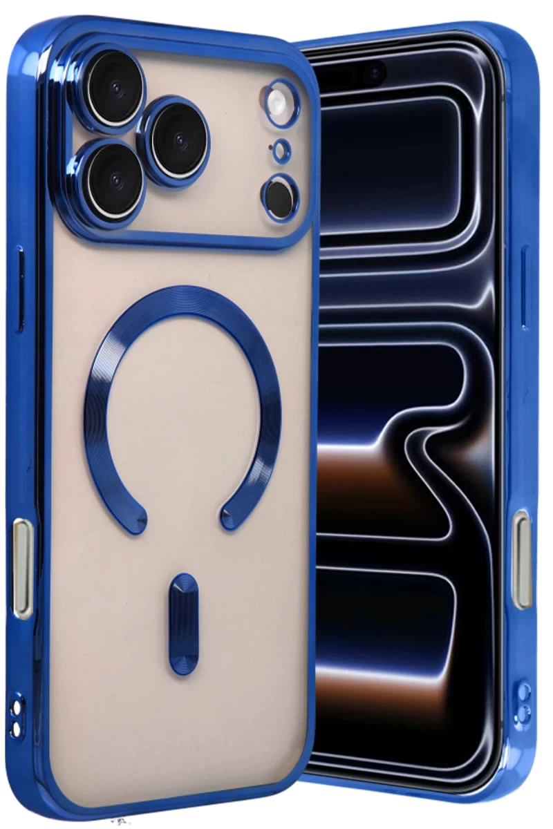 Apple iPhone 17 Pro Uyumlu Kross Magneticsafe Kapak - Lacivert