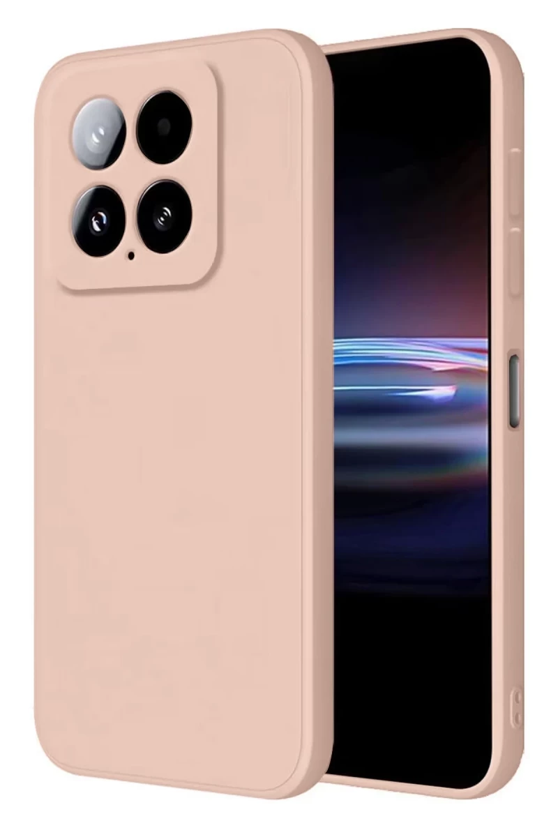 Xiaomi Mi 14T Pro Uyumlu Kılıf Nano içi Kadife Silikon - Pudra
