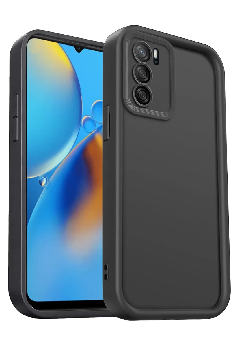 Oppo A16 Uyumlu Kılıf Viera Silikon - Siyah