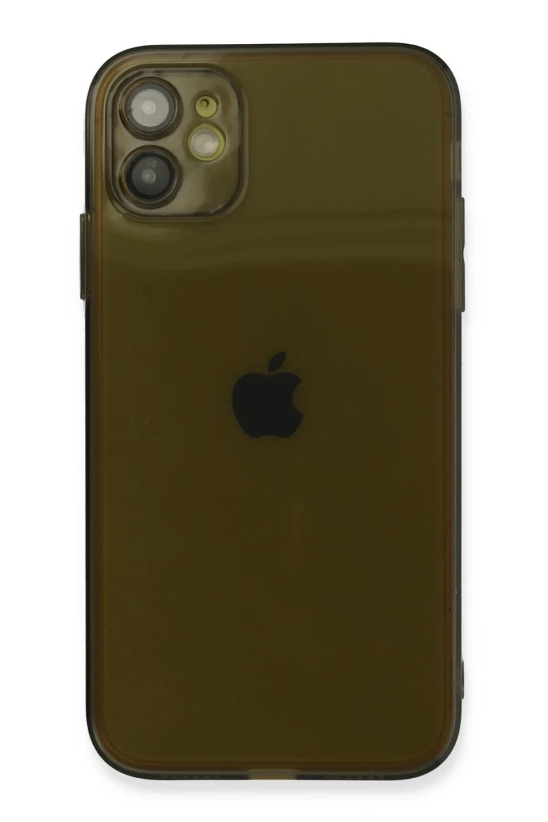 Apple iPhone 12 Uyumlu Kılıf Fly Lens Silikon - Siyah