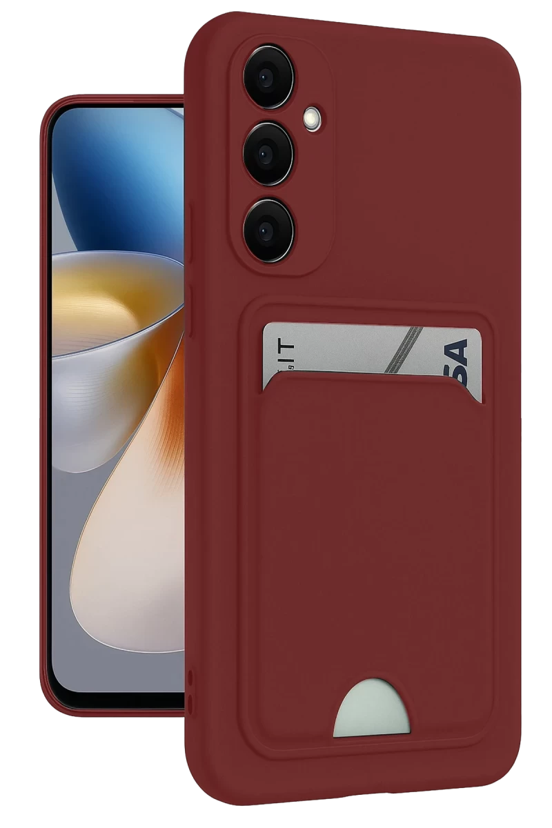 Samsung Galaxy S24 Plus Uyumlu Kelvin Kartvizitli Silikon - Bordo