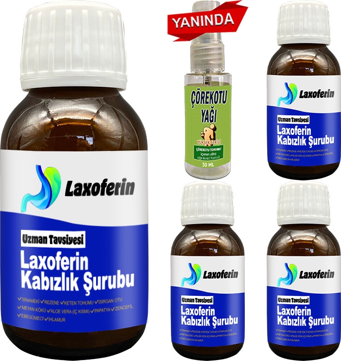 Laxoferin Şurup 50ML: 4 Şişe + Çörek Otuyağı / Bay&bayan