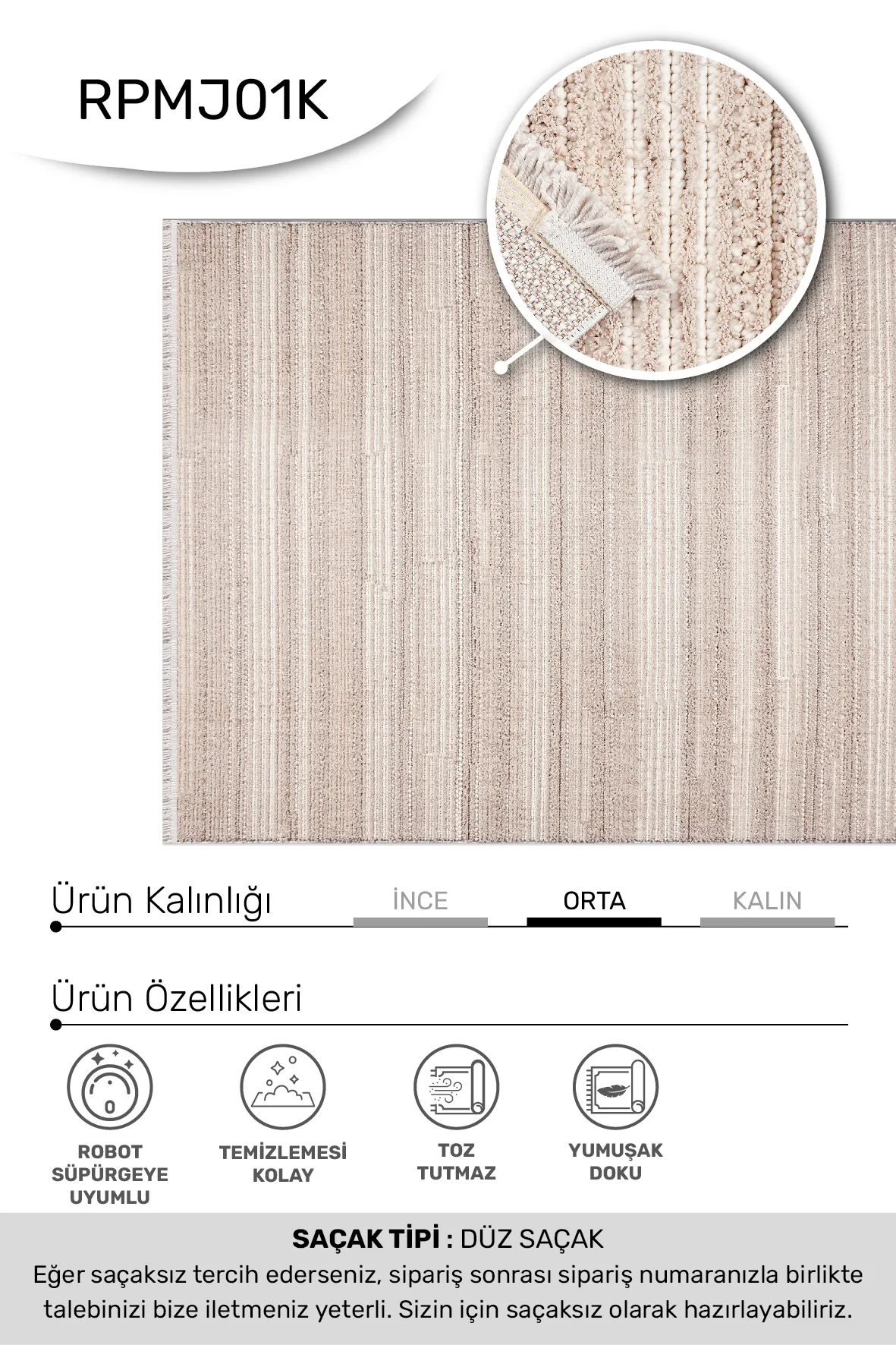 YoudayHomeCollection MARGİN Model Halı · EBAT: 120X200