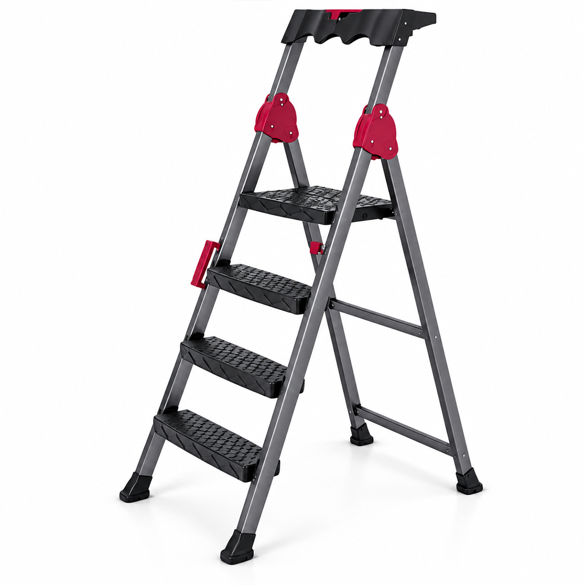 3+1 Basamaklı Metal Merdiven - 150 kg Taşıma Kapasiteli