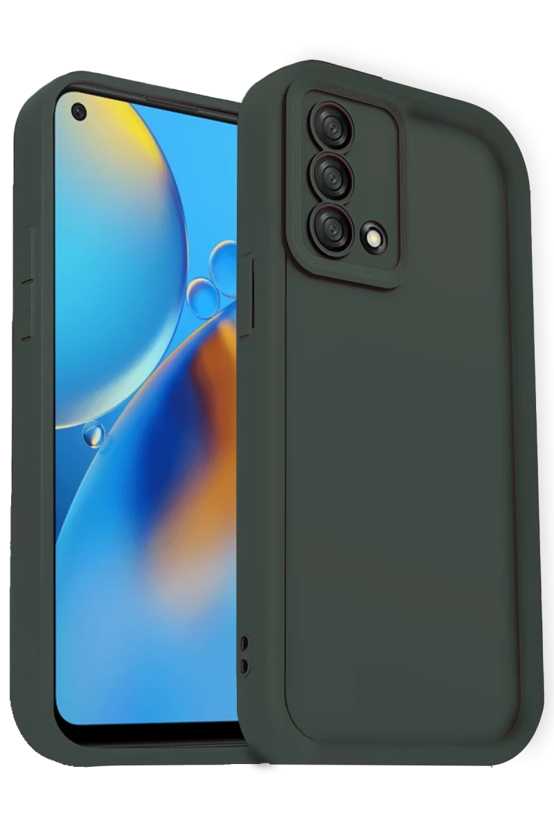 Oppo A74 4G Uyumlu Kılıf Viera Silikon - Koyu Yeşil