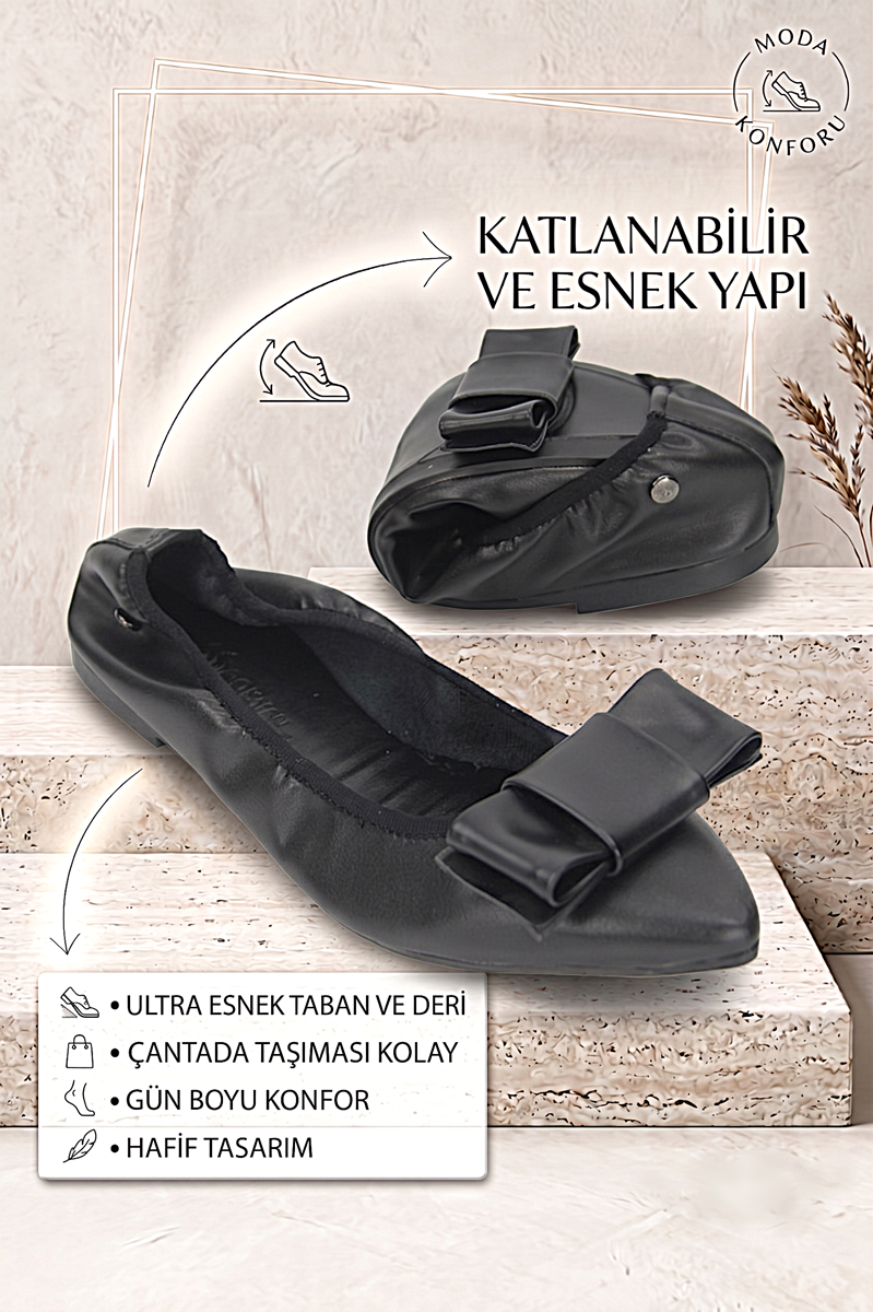Dagny Kadın Babet Ayakkabı · RENK: SİYAH CİLT · NUMARA: 36