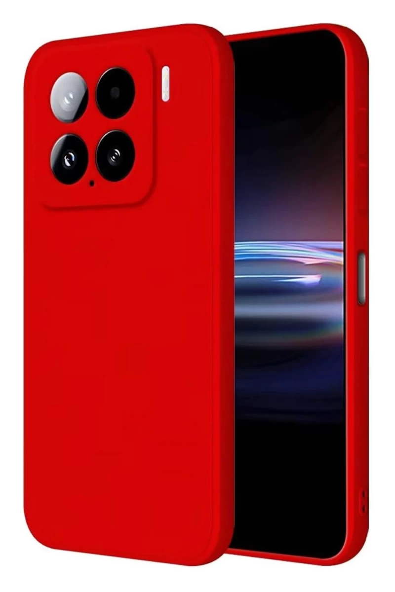 Xiaomi Mi 15 Uyumlu Kılıf Nano içi Kadife Silikon - Kırmızı