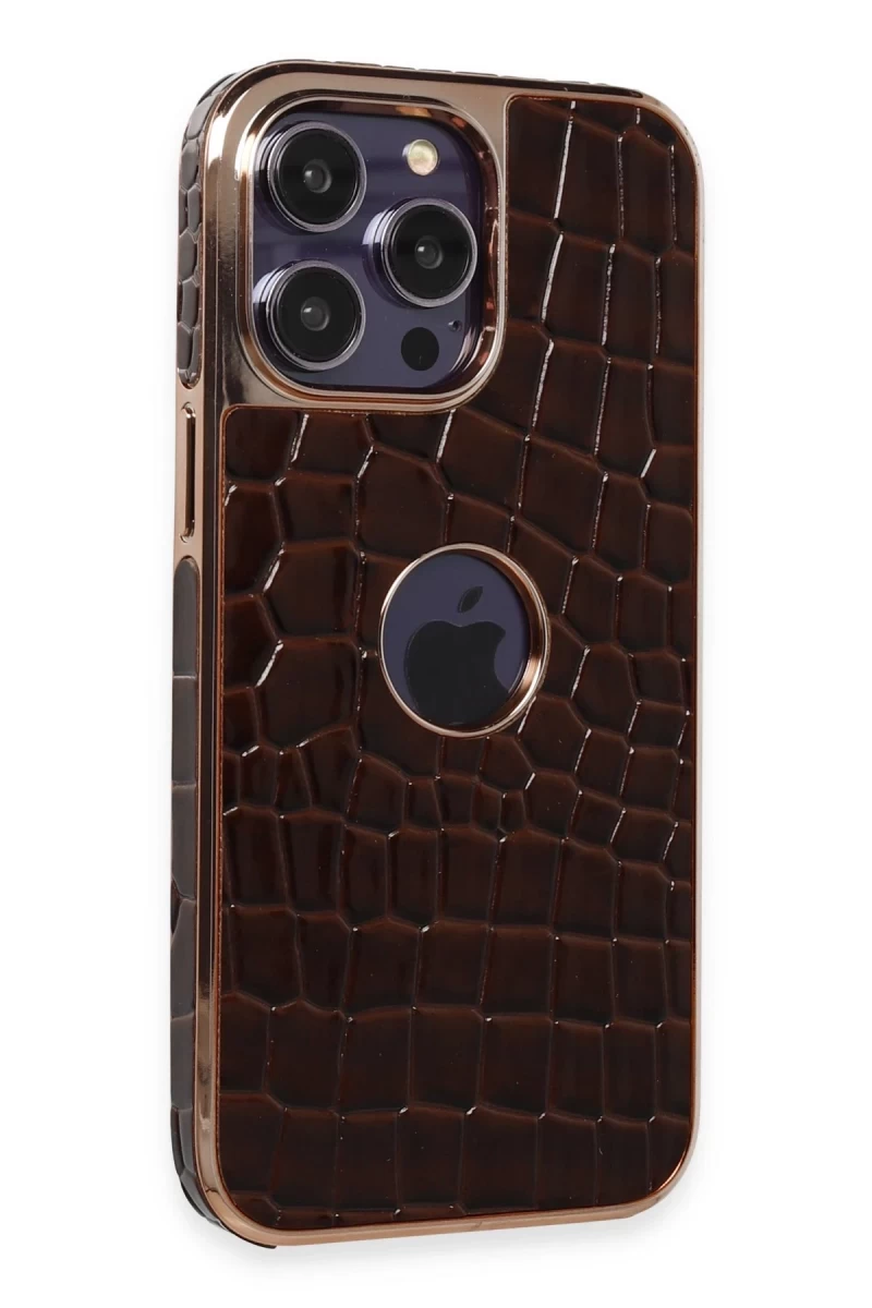 Apple iPhone 14 Pro Max Uyumlu Kılıf Snake Kapak - Bordo