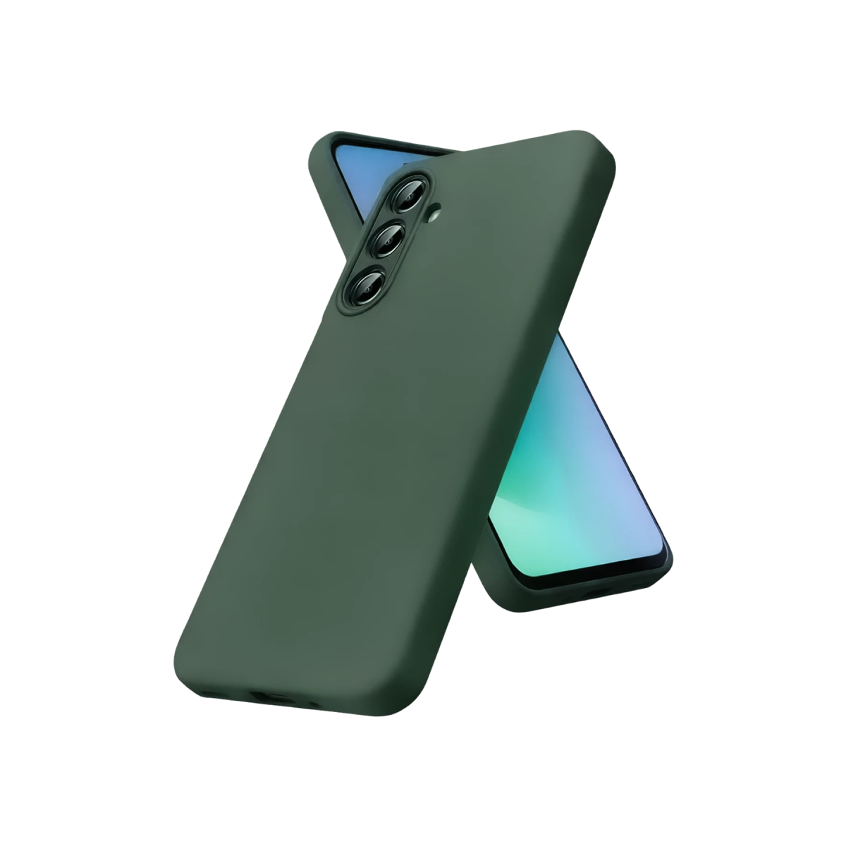 Samsung Galaxy A57 5G Nano içi Kadife Silikon - Koyu Yeşil