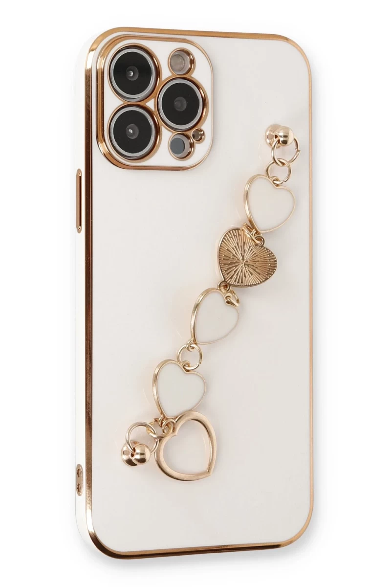 Apple iPhone 14 Pro Uyumlu Kılıf Esila Silikon - Beyaz
