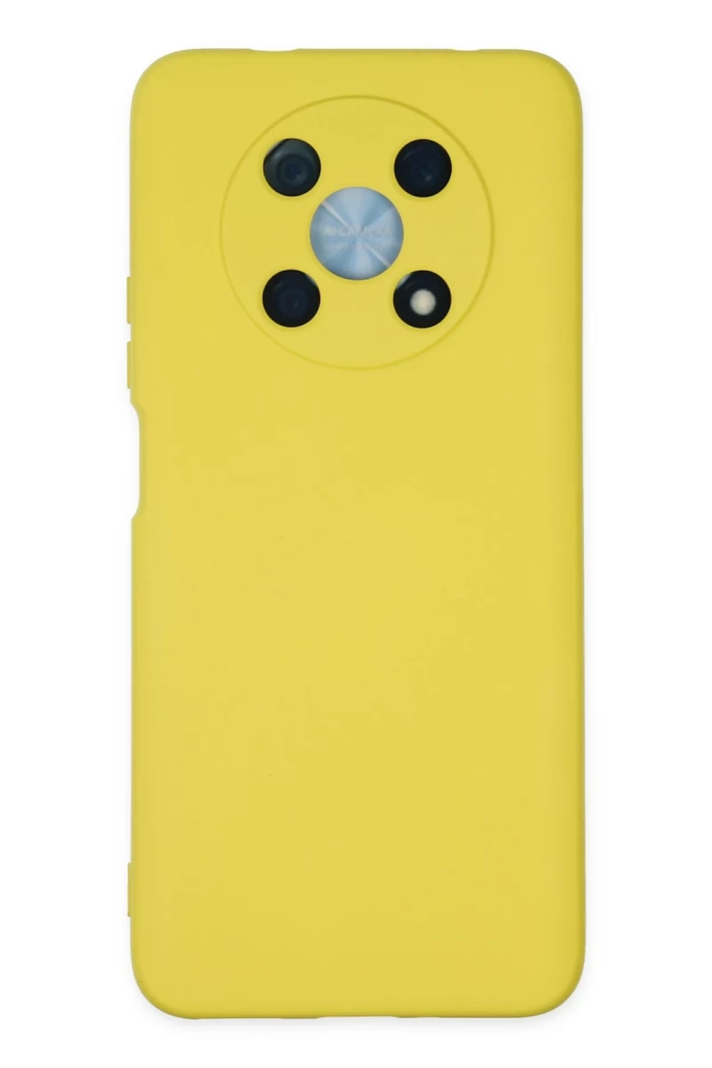 Huawei Nova Y90 Uyumlu Kılıf Nano içi Kadife Silikon - Sarı