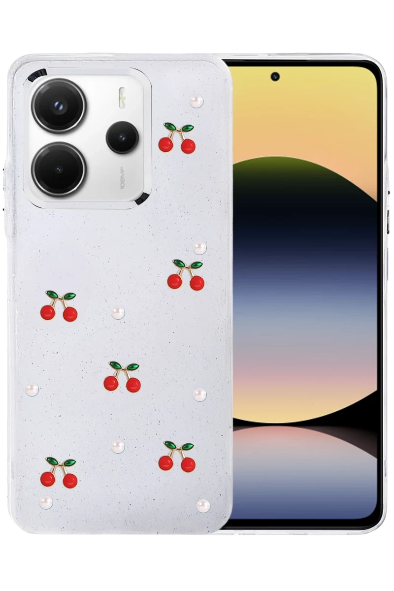 Xiaomi Redmi Note 14 4G Uyumlu Fiyonk Desenli Kapak - Desen 9
