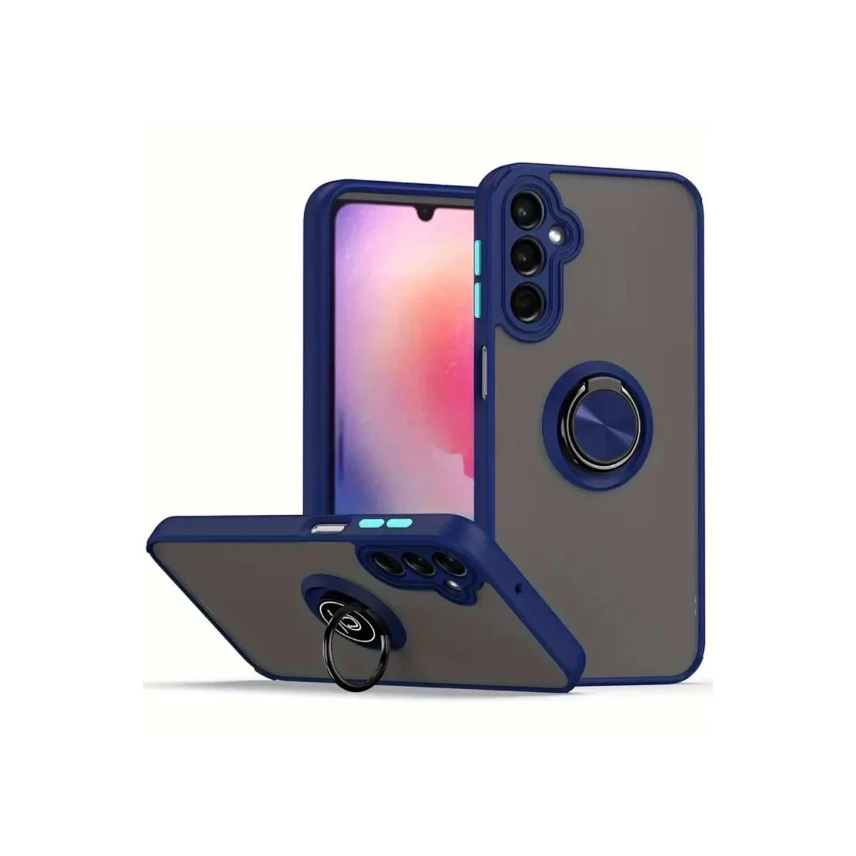 Samsung Galaxy A17 5G Montreal Yüzüklü Silikon Kapak - Lacivert