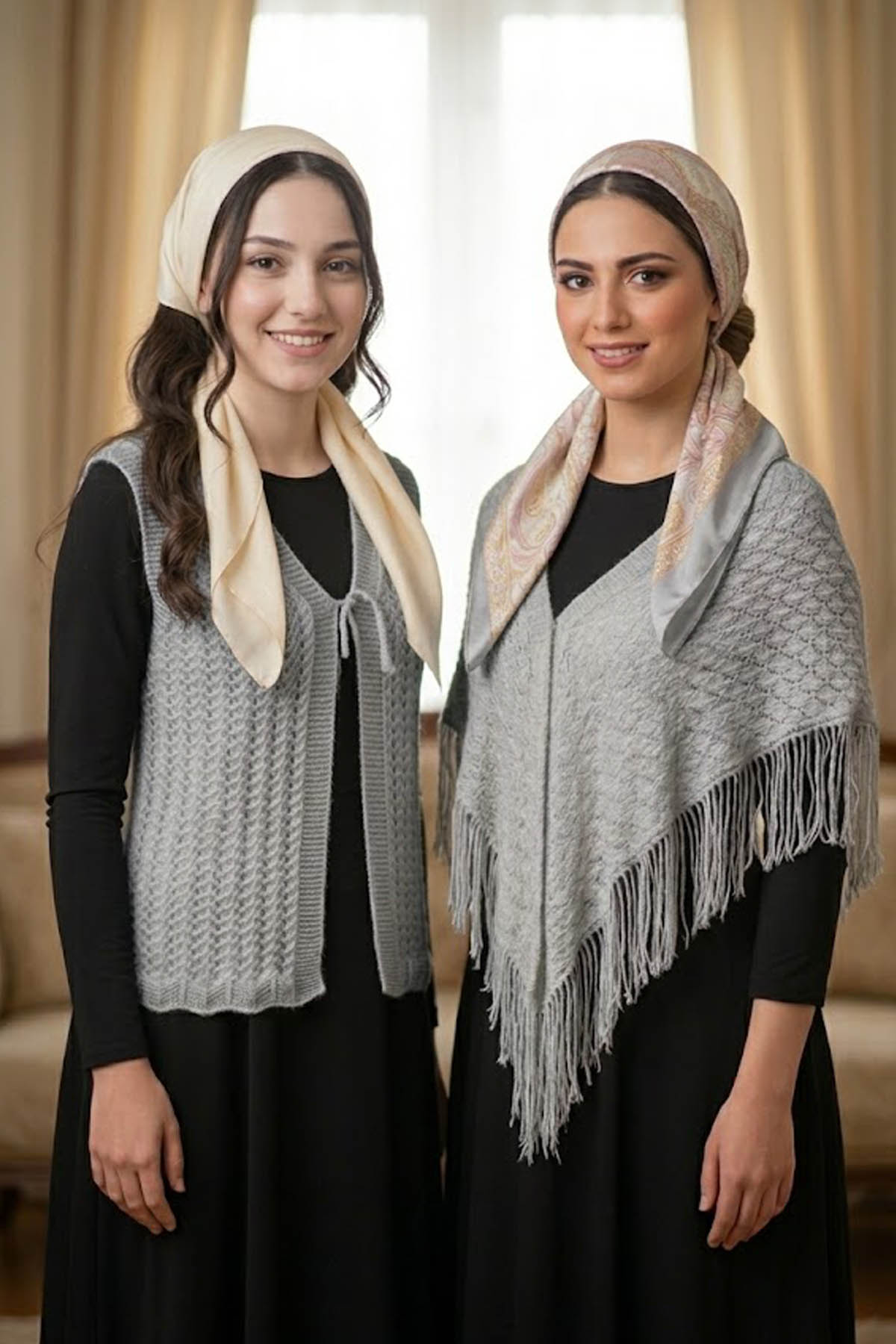 Gelin Yeleği ve Gelin Şalı, Kristal Simli Çeyizlik Yelek ve Şal