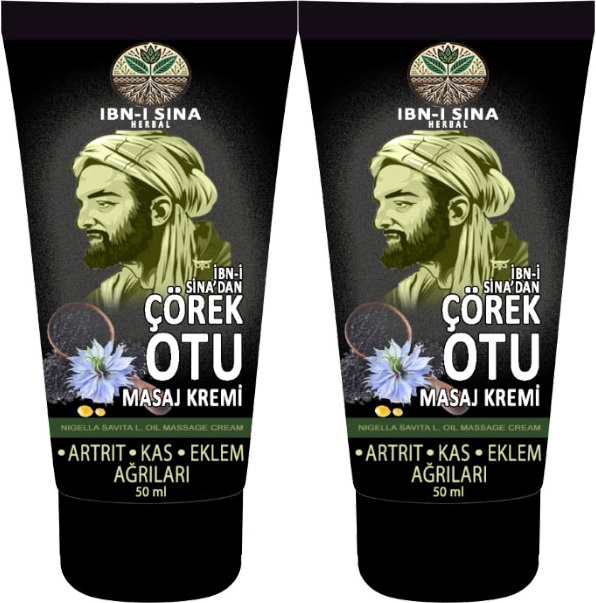 5 Adet Ibn-I Sina Çörek Otu Kremi 50 ml Sırt Bel Kas Diz Iskelet Agrilarina Harici Uygulama Teskin Edici Masaj Kremi